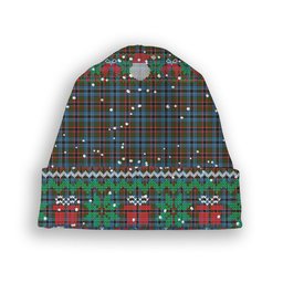 ScotsTee Shop Scottish Soutar Tartan Plaid Christmas Deer Snowman Snowflake Bell Knit Beanie