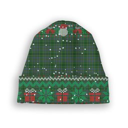 ScotsTee Shop Scottish Tait 2 Tartan Plaid Christmas Deer Snowman Snowflake Bell Knit Beanie