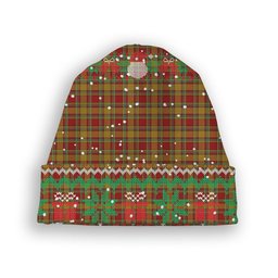 ScotsTee Shop Scottish Scrimgeour of Glassary Tartan Plaid Christmas Deer Snowman Snowflake Bell Knit Beanie