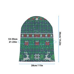 ScotsTee Shop Scottish Shaw Ancient Tartan Plaid Christmas Deer Snowman Snowflake Bell Knit Beanie