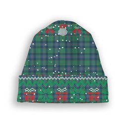 ScotsTee Shop Scottish Shaw Ancient Tartan Plaid Christmas Deer Snowman Snowflake Bell Knit Beanie
