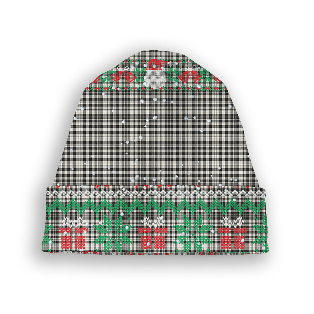 ScotsTee Shop Scottish Scott Black and White Ancient Tartan Plaid Christmas Deer Snowman Snowflake Bell Knit Beanie