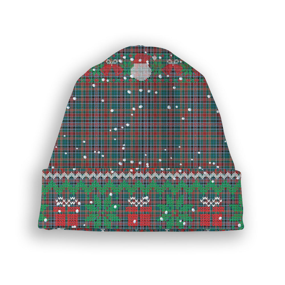 ScotsTee Shop Scottish Russell Old Modern Tartan Plaid Christmas Deer Snowman Snowflake Bell Knit Beanie