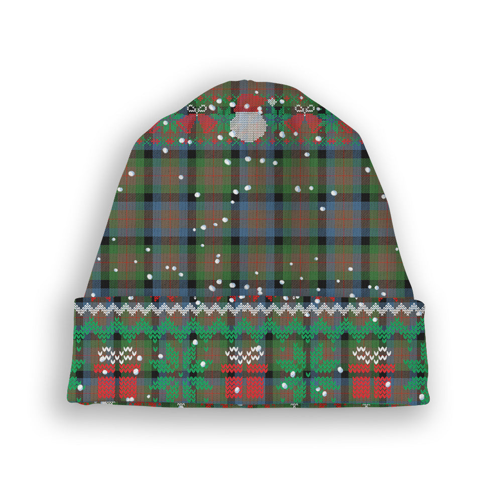 ScotsTee Shop Scottish Tennant Ancient Tartan Plaid Christmas Deer Snowman Snowflake Bell Knit Beanie