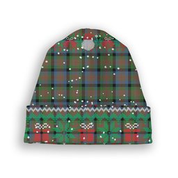 ScotsTee Shop Scottish Tennant Ancient Tartan Plaid Christmas Deer Snowman Snowflake Bell Knit Beanie