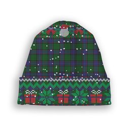ScotsTee Shop Scottish Storrie Tartan Plaid Christmas Deer Snowman Snowflake Bell Knit Beanie