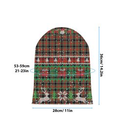 ScotsTee Shop Scottish Stewart High Stewards (Stewart Black) Tartan Plaid Christmas Deer Snowman Snowflake Bell Knit Beanie