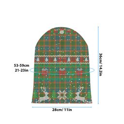 ScotsTee Shop Scottish Stevenson Old Ancient Tartan Plaid Christmas Deer Snowman Snowflake Bell Knit Beanie