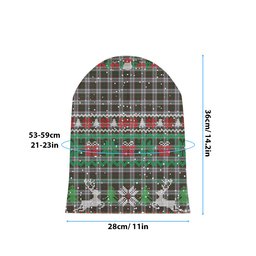 ScotsTee Shop Scottish Stewart of Appin Dress 1 Tartan Plaid Christmas Deer Snowman Snowflake Bell Knit Beanie