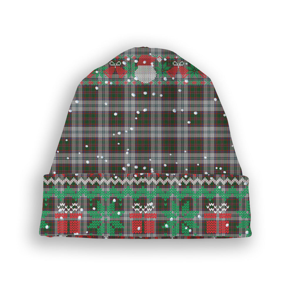 ScotsTee Shop Scottish Stewart of Appin Dress 1 Tartan Plaid Christmas Deer Snowman Snowflake Bell Knit Beanie