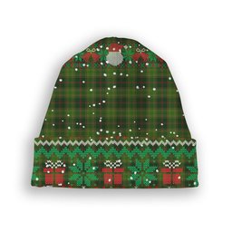 ScotsTee Shop Scottish Tomass Tartan Plaid Christmas Deer Snowman Snowflake Bell Knit Beanie