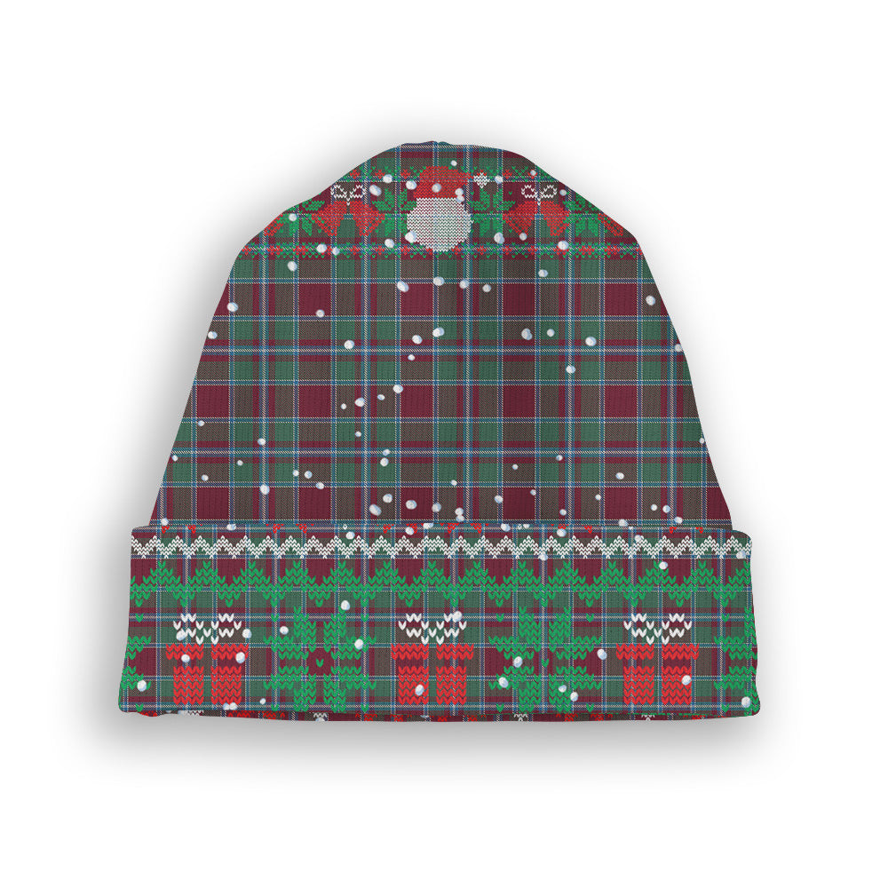 ScotsTee Shop Scottish Spens Tartan Plaid Christmas Deer Snowman Snowflake Bell Knit Beanie