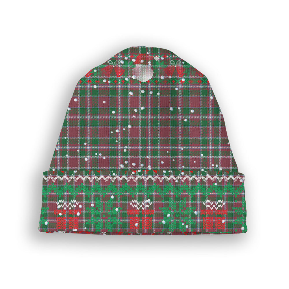ScotsTee Shop Scottish Spence Ancient Tartan Plaid Christmas Deer Snowman Snowflake Bell Knit Beanie