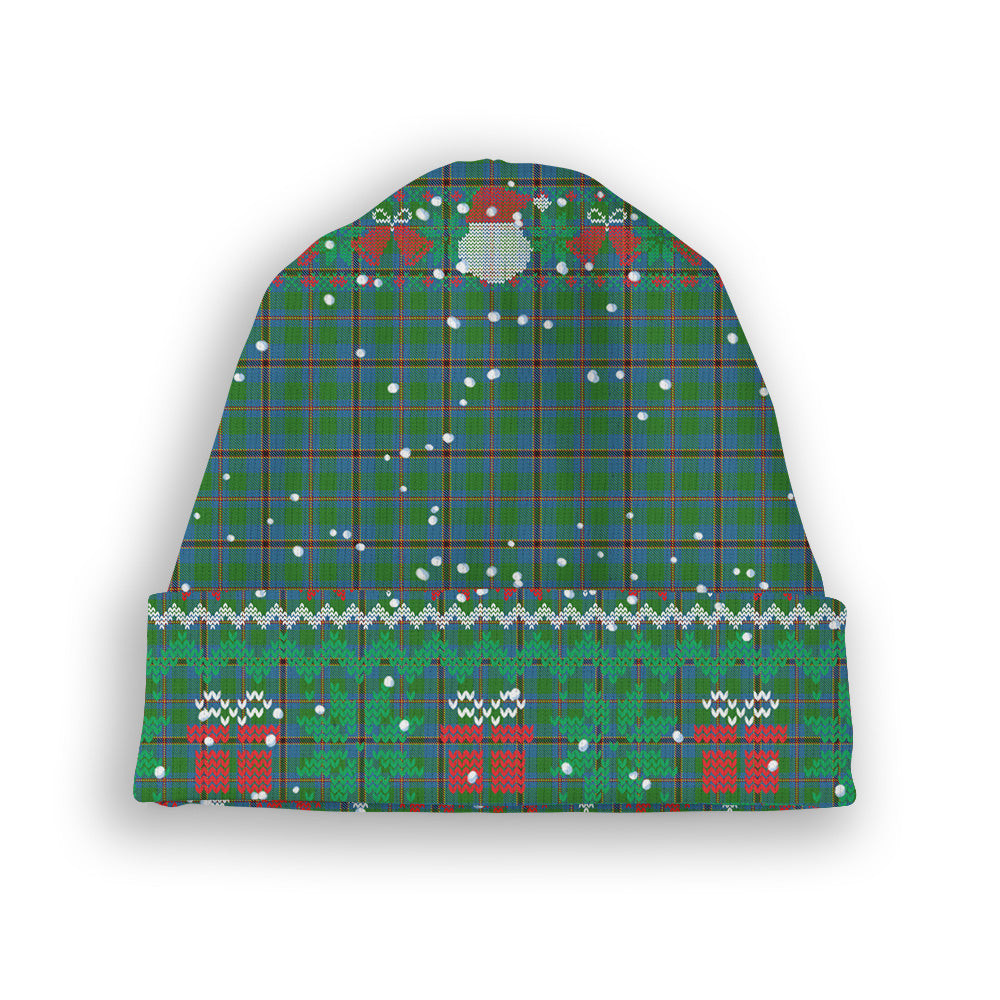 ScotsTee Shop Scottish Snodgrass Tartan Plaid Christmas Deer Snowman Snowflake Bell Knit Beanie