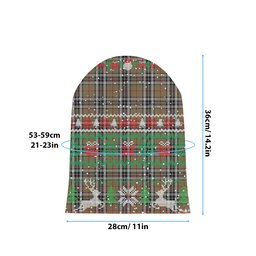 ScotsTee Shop Scottish Thomson Camel Tartan Plaid Christmas Deer Snowman Snowflake Bell Knit Beanie
