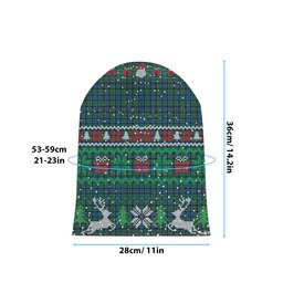 ScotsTee Shop Scottish Stephenson Hunting 2 Tartan Plaid Christmas Deer Snowman Snowflake Bell Knit Beanie