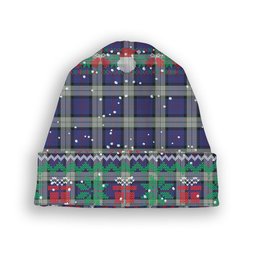 ScotsTee Shop Scottish Sinclair Dress Tartan Plaid Christmas Deer Snowman Snowflake Bell Knit Beanie