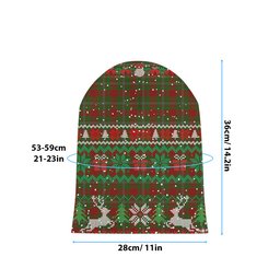 ScotsTee Shop Scottish Strang Tartan Plaid Christmas Deer Snowman Snowflake Bell Knit Beanie