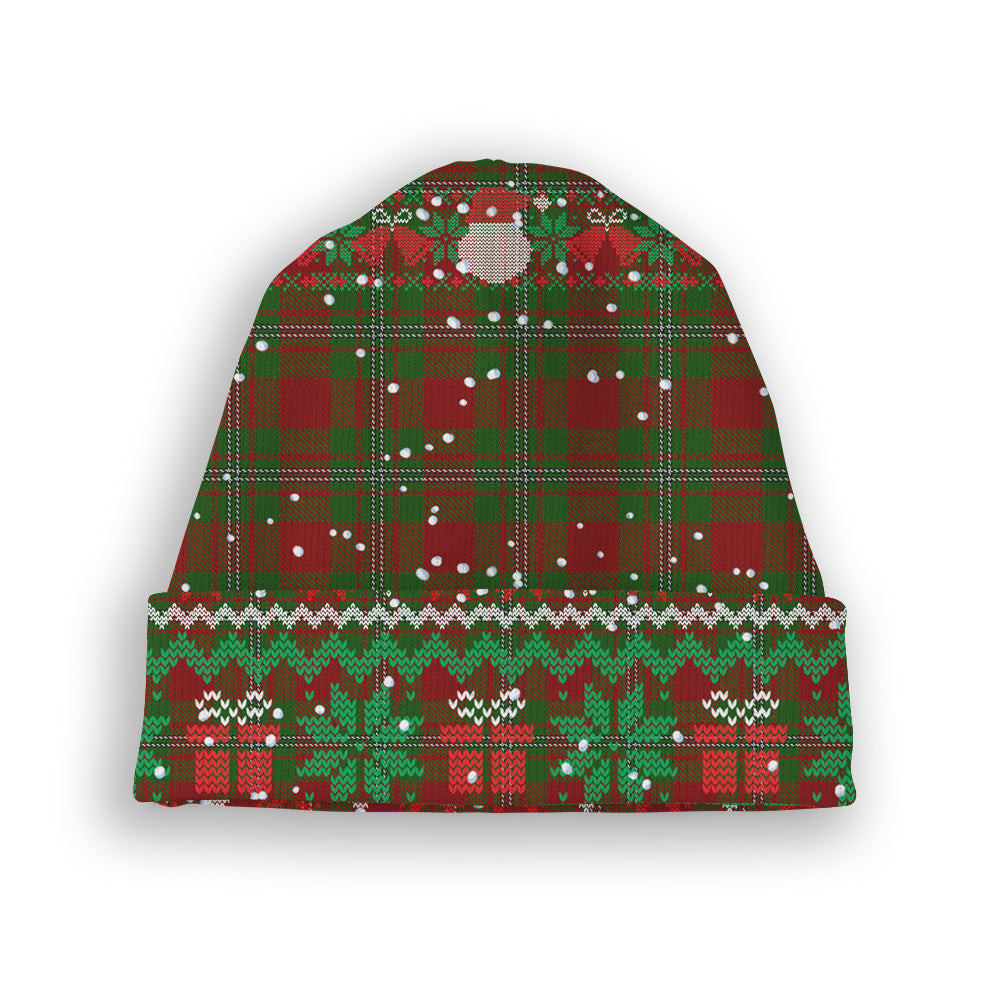 ScotsTee Shop Scottish Strang Tartan Plaid Christmas Deer Snowman Snowflake Bell Knit Beanie
