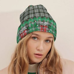 ScotsTee Shop Scottish Taylor Dress 2 Tartan Plaid Christmas Deer Snowman Snowflake Bell Knit Beanie