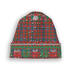 ScotsTee Shop Scottish Sinclair Lyon Count Ancient Tartan Plaid Christmas Deer Snowman Snowflake Bell Knit Beanie