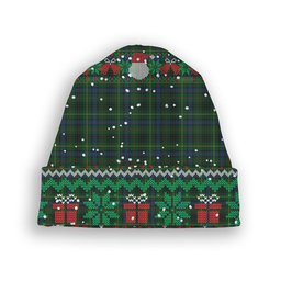ScotsTee Shop Scottish Stewart Hunting 1 Tartan Plaid Christmas Deer Snowman Snowflake Bell Knit Beanie