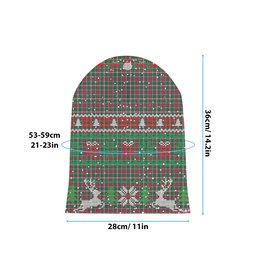 ScotsTee Shop Scottish Spens Ancient Tartan Plaid Christmas Deer Snowman Snowflake Bell Knit Beanie