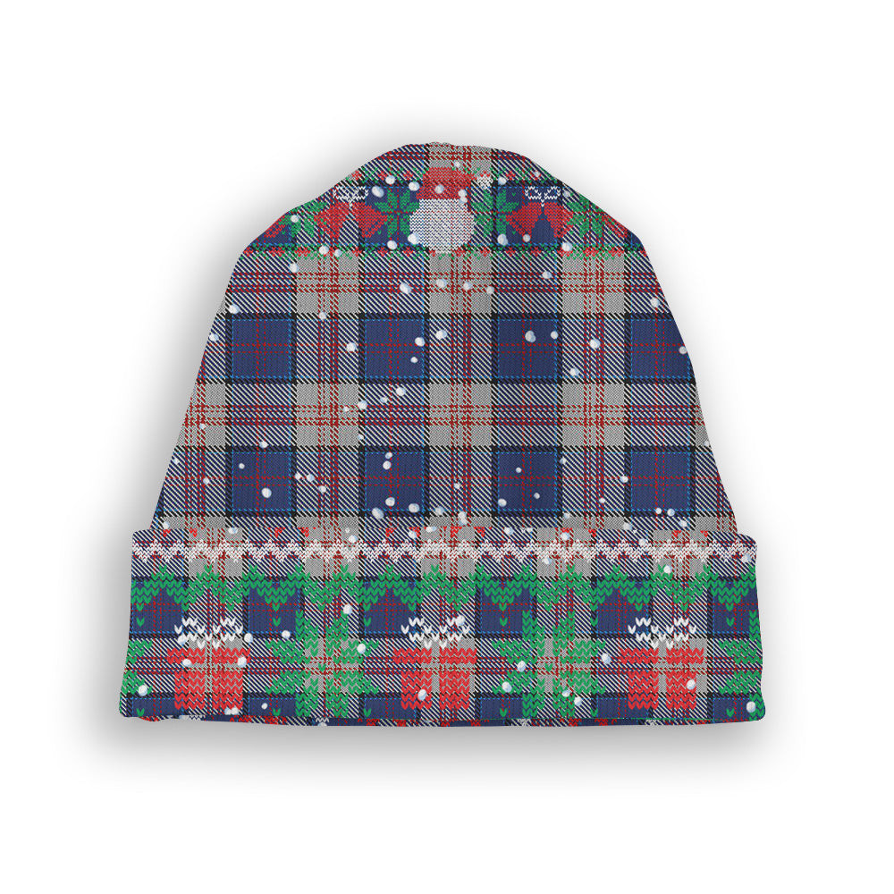 ScotsTee Shop Scottish Stewart of Appin Hunting Dress Tartan Plaid Christmas Deer Snowman Snowflake Bell Knit Beanie