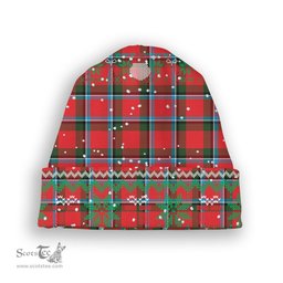 ScotsTee Shop Scottish Sinclair Modern Tartan Plaid Christmas Deer Snowman Snowflake Bell Knit Beanie