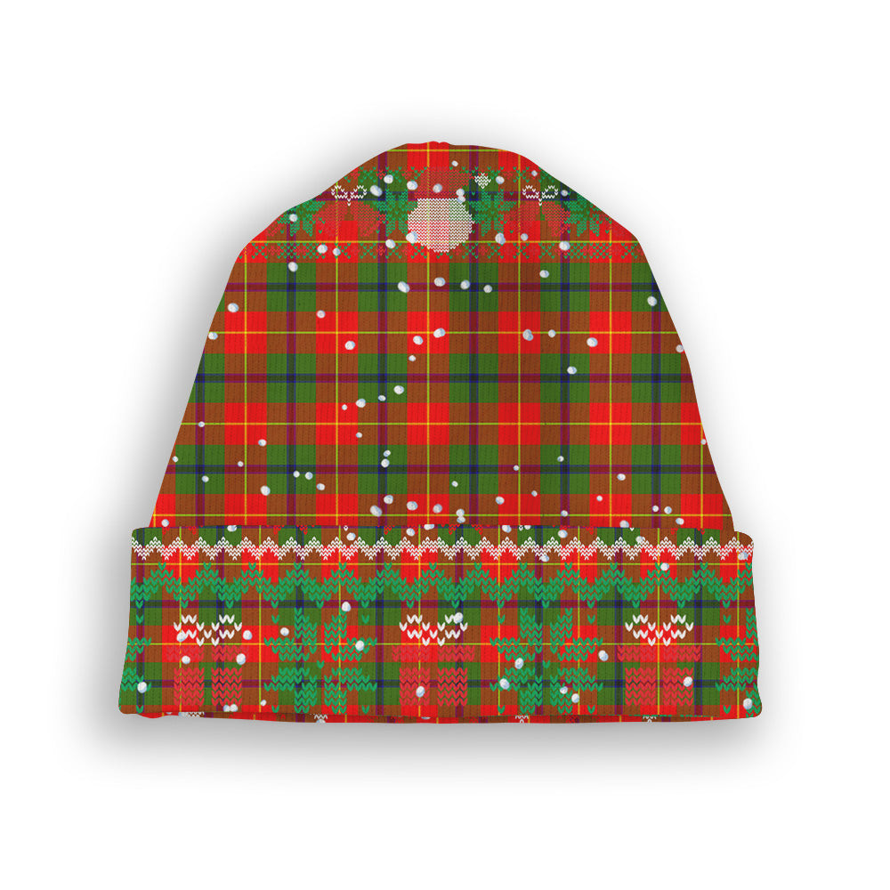 ScotsTee Shop Scottish Turnbull SC Tartan Plaid Christmas Deer Snowman Snowflake Bell Knit Beanie