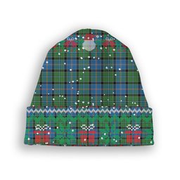 ScotsTee Shop Scottish Stirling Ancient Tartan Plaid Christmas Deer Snowman Snowflake Bell Knit Beanie