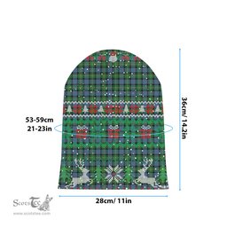 ScotsTee Shop Scottish Sinclair of Ulster Ancient Tartan Plaid Christmas Deer Snowman Snowflake Bell Knit Beanie