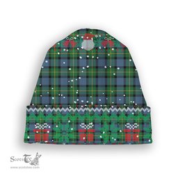 ScotsTee Shop Scottish Sinclair of Ulster Ancient Tartan Plaid Christmas Deer Snowman Snowflake Bell Knit Beanie