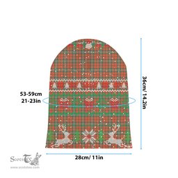 ScotsTee Shop Scottish Scott Ancient Tartan Plaid Christmas Deer Snowman Snowflake Bell Knit Beanie