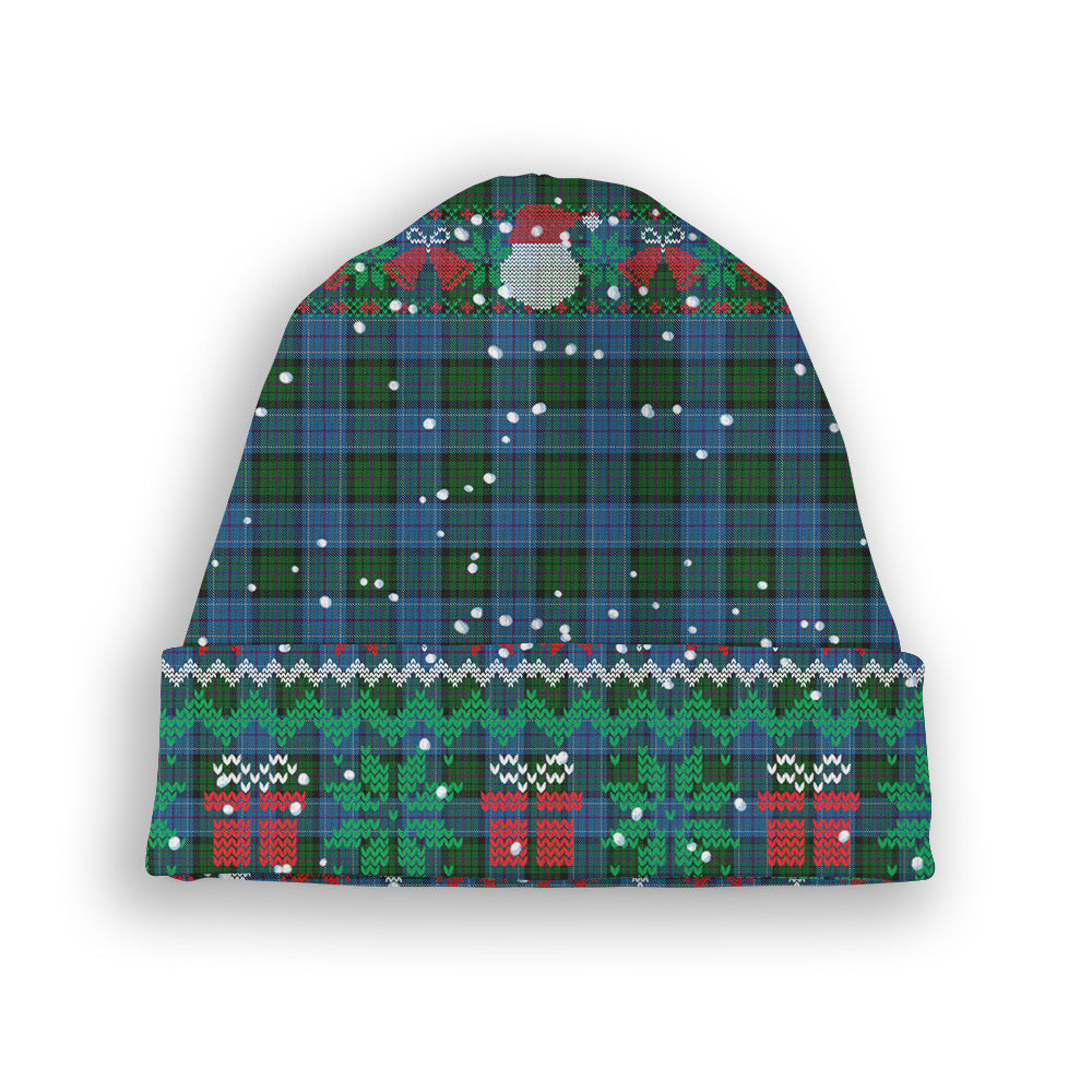 ScotsTee Shop Scottish Smithers Tartan Plaid Christmas Deer Snowman Snowflake Bell Knit Beanie