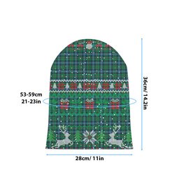 ScotsTee Shop Scottish Urquhart Ancient Tartan Plaid Christmas Deer Snowman Snowflake Bell Knit Beanie