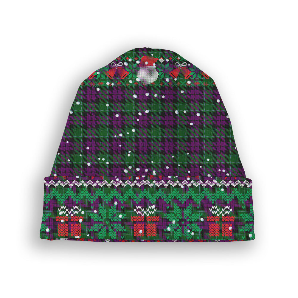 ScotsTee Shop Scottish Wilsons 150 Tartan Plaid Christmas Deer Snowman Snowflake Bell Knit Beanie
