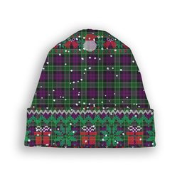 ScotsTee Shop Scottish Wilsons 158 Tartan Plaid Christmas Deer Snowman Snowflake Bell Knit Beanie