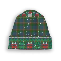 ScotsTee Shop Scottish Yorkland Tartan Plaid Christmas Deer Snowman Snowflake Bell Knit Beanie