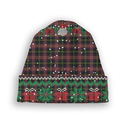 ScotsTee Shop Scottish Watson Kirby Tartan Plaid Christmas Deer Snowman Snowflake Bell Knit Beanie