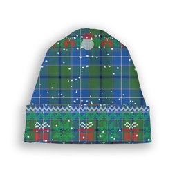 ScotsTee Shop Scottish Wishart Hunting Ancient Clan Tartan Plaid Christmas Deer Snowman Snowflake Bell Knit Beanie