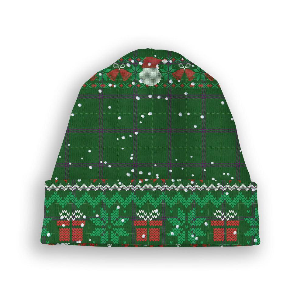 ScotsTee Shop Scottish Walters Tartan Plaid Christmas Deer Snowman Snowflake Bell Knit Beanie