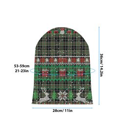 ScotsTee Shop Scottish Webster Modern Tartan Plaid Christmas Deer Snowman Snowflake Bell Knit Beanie