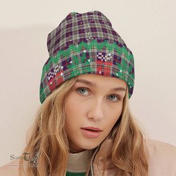 ScotsTee Shop Scottish Walker Dress Tartan Plaid Christmas Deer Snowman Snowflake Bell Knit Beanie