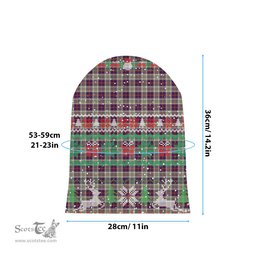ScotsTee Shop Scottish Walker Dress Tartan Plaid Christmas Deer Snowman Snowflake Bell Knit Beanie