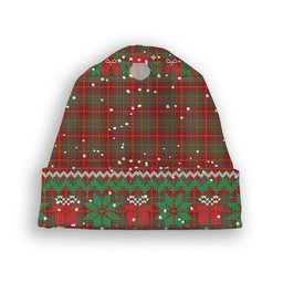 ScotsTee Shop Scottish Wren Tartan Plaid Christmas Deer Snowman Snowflake Bell Knit Beanie