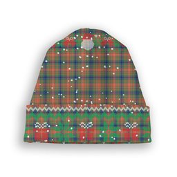 ScotsTee Shop Scottish Wilson Ancient Tartan Plaid Christmas Deer Snowman Snowflake Bell Knit Beanie