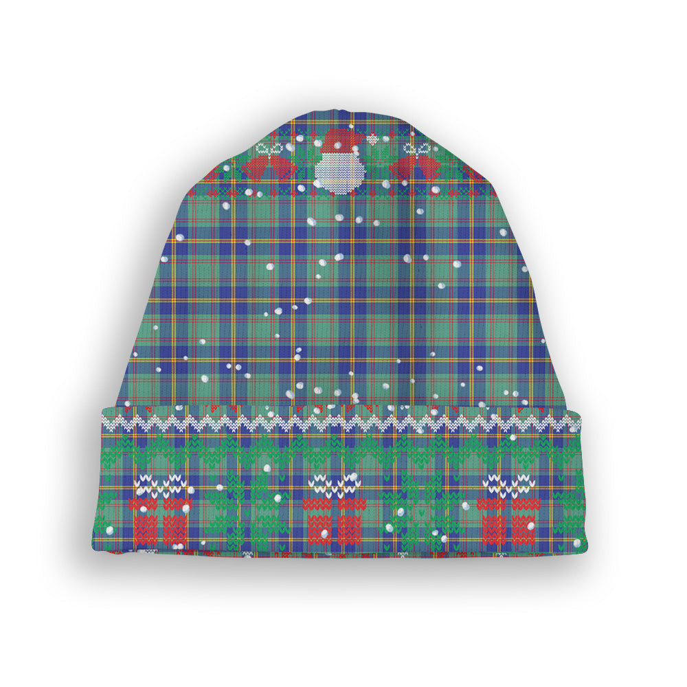 ScotsTee Shop Scottish US Marine Tartan Plaid Christmas Deer Snowman Snowflake Bell Knit Beanie