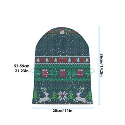 ScotsTee Shop Scottish Watkins of Wales Tartan Plaid Christmas Deer Snowman Snowflake Bell Knit Beanie