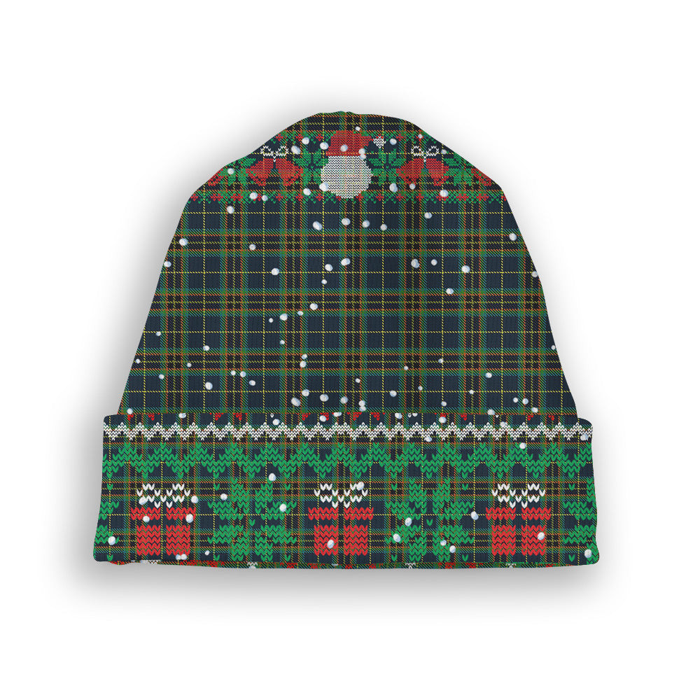 ScotsTee Shop Scottish Young Enterprise Scotland Tartan Plaid Christmas Deer Snowman Snowflake Bell Knit Beanie